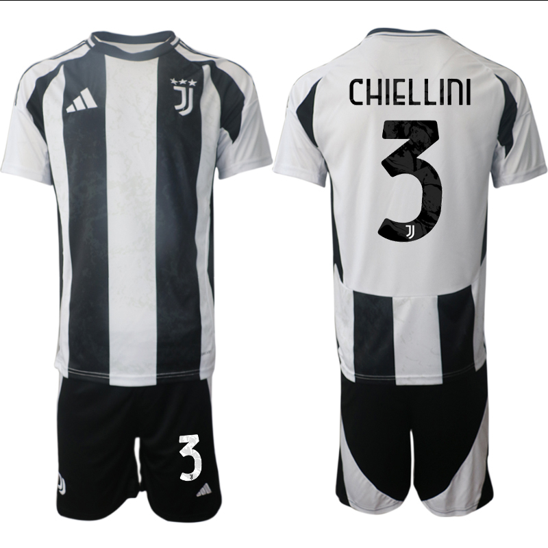 Men 2024-2025 Club Juventus home Black #3 Soccer Jersey->juventus jersey->Soccer Club Jersey